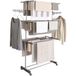 IDMarket Maxima étendoir à linge, acier inoxydable, pliable, hauteur 145 cm, gris