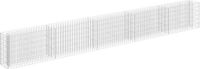 vidaXL bac à fleurs surélevé en gabion 450x30x60 cm acier galvanisé