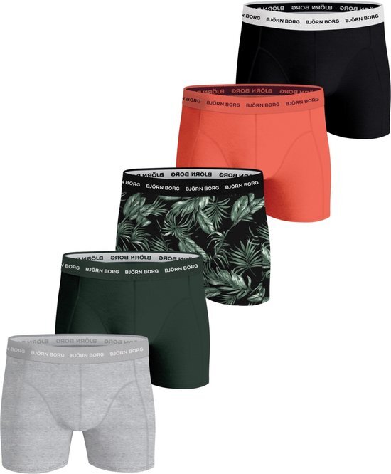 Bj&#246;rn Borg Cotton Stretch boxers - heren boxers normale lengte (5-pack) - multicolor - Maat: M