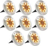 vidaXL Solargrondlampen 8 st LED-lichten warm wit