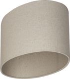 Uniqq Ovale Lampenkap beige transparant 25 x 16 cm – 15 cm hoog