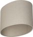 Uniqq Ovale Lampenkap beige transparant 25 x 16 cm – 15 cm hoog