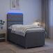 vidaXL LED Boxspringbed met Matras Lichtgrijs 80 x 200 cm Stof
