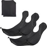 Relaxdays baardschort - set van 2 - met zuignappen en klittenband - 125 x 70 cm - zwart