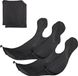 Relaxdays baardschort - set van 2 - met zuignappen en klittenband - 125 x 70 cm - zwart