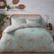Fusion Duck Egg Blue Giraffe dekbedovertrekset, tweepersoons (200 x 200 cm), omkeerbare dierenprint, 100% katoen, 2 kussenslopen, leuk giraffenbeddengoed voor kinderen of volwassenen