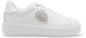 Blauer Victory sneakers van wit leer