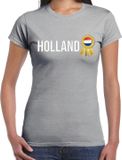 Bellatio Decorations Verkleed shirt dames - Holland - grijs - supporter - themafeest - Nederland XS