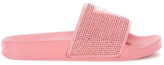 GUESS Beach Slippers With Rhinestones Roze Dames Maat 41