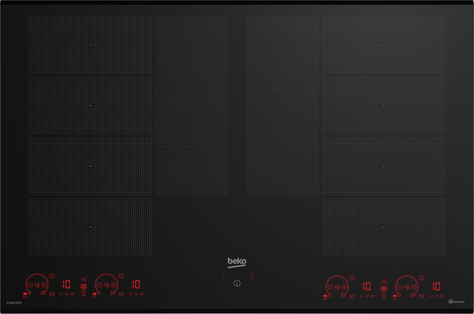 Beko HII88810NTI - 80 cm Induction Cooktop - Black - Built-in