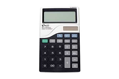 MPM Dubbele werkende plastic rekenmachine - Geschikt voor school, werk en thuis