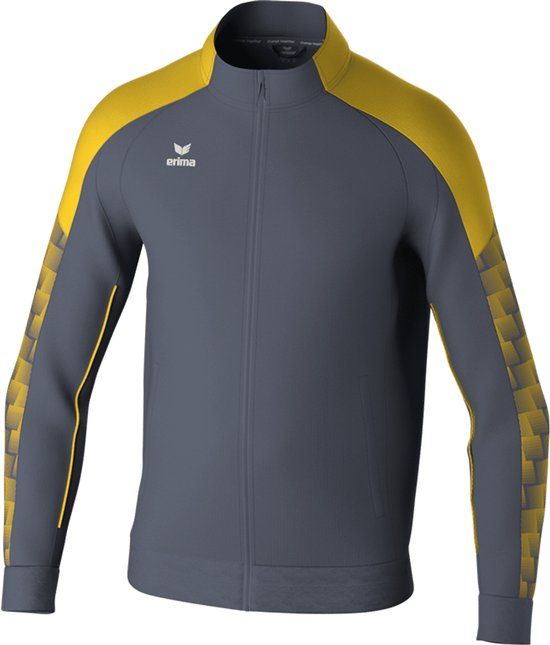 Erima Evo Star Trainingsjack Heren - Slate Grey / Geel - Maat XXXL