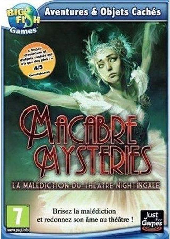 just for games Macabre Mysteries: La Malédiction du Théâtre Nightingale, PC Standaard