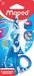 Maped - Zenoa Fit Ciseaux 13 cm - Ciseaux pour enfants avec anneaux asymétriques intérieur souple - Lamelles décoratives et soulagement de la douleur - Ciseaux d'école à partir de 4 ans - Bleu