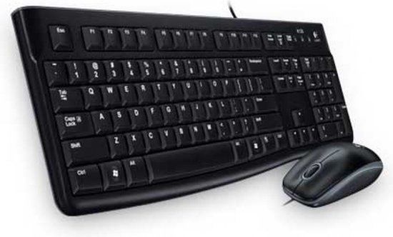 Logitech Desktop MK120 Toetsenbord en Muis Set USB QWERTY Scandinavisch Zwart