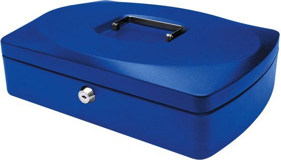 Q-CONNECT Geldkoffer - 325 x 235 x 85 mm - Blauw