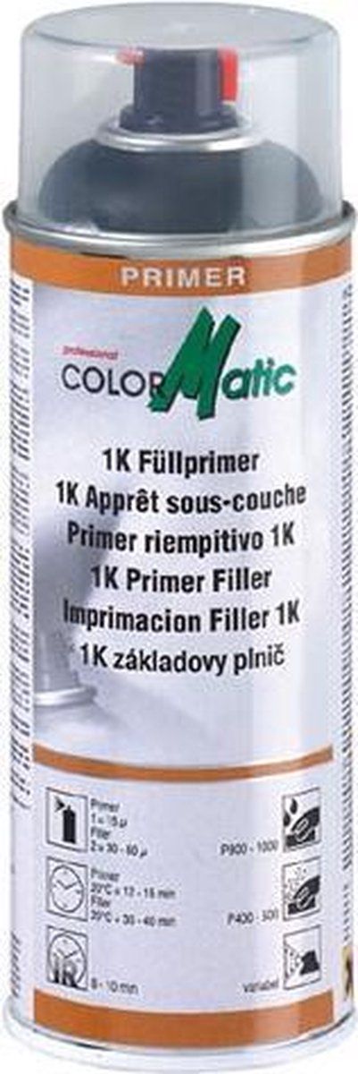 Motip Colormatic 1K Primer Filler in Spuitbus WIT (HG1) - 4048500856532