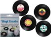 OEM Vinylplaten Retro-Onderzetters - set van 4 - Zwart