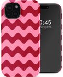 Selencia Vivid Backcover met MagSafe voor de Apple iPhone 15 - Wave Vibes Lipstick