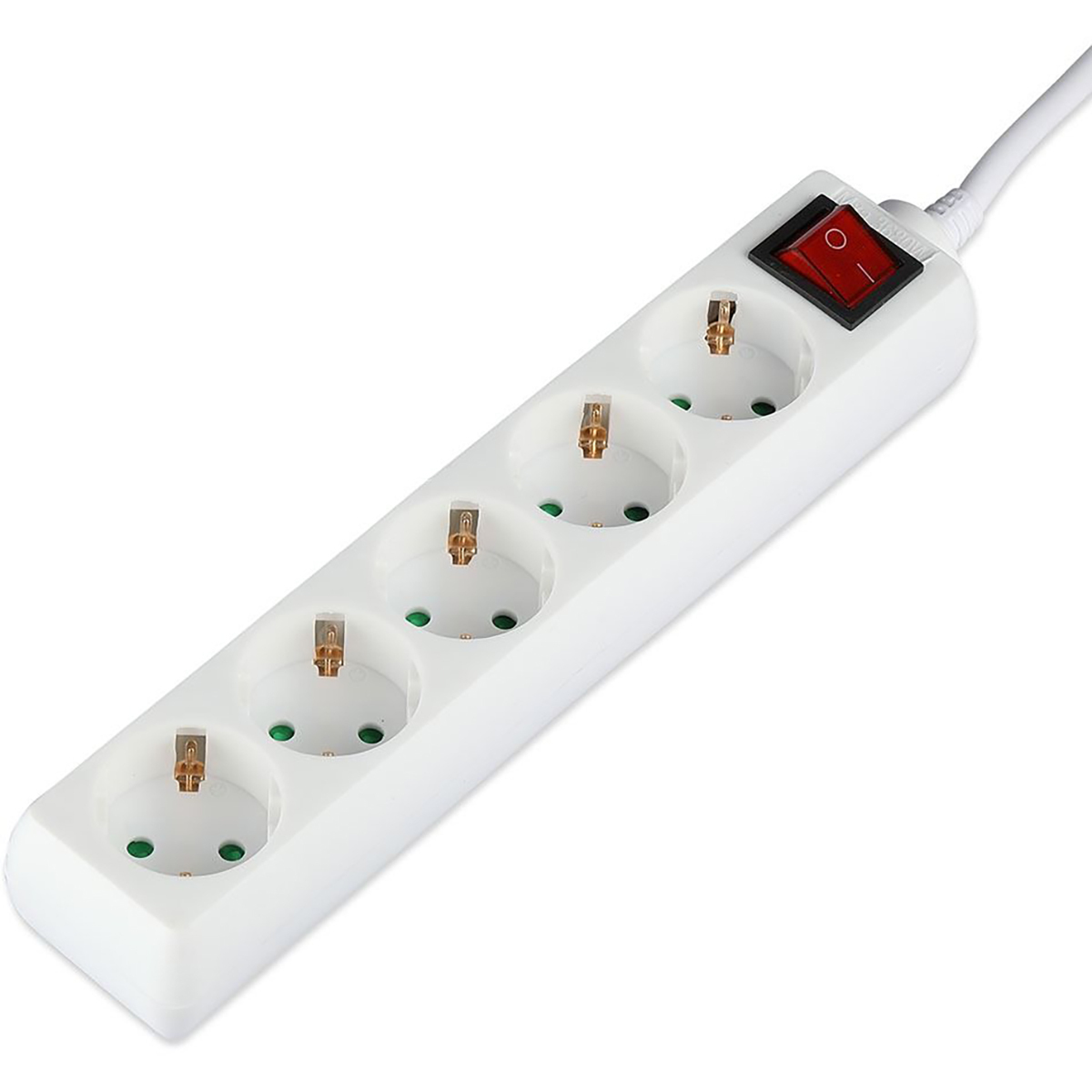 BES LED Verlengsnoer met Schakelaar - Viron Serino - 3680W - 5 Stopcontacten - 1.5 Meter - Wit