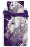 Sweet Home dekbedovertrek Licorne Violet 100 x 135 cm – 40 x 60 cm – Coton