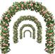Sans marque Vigne de rose suspendue avec feuilles vertes - 4 pièces 28FT soie artificielle pour mariages, jardin et décoration murale