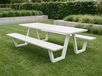 BOLERO Table de pique-nique 240 cm aluminium blanc