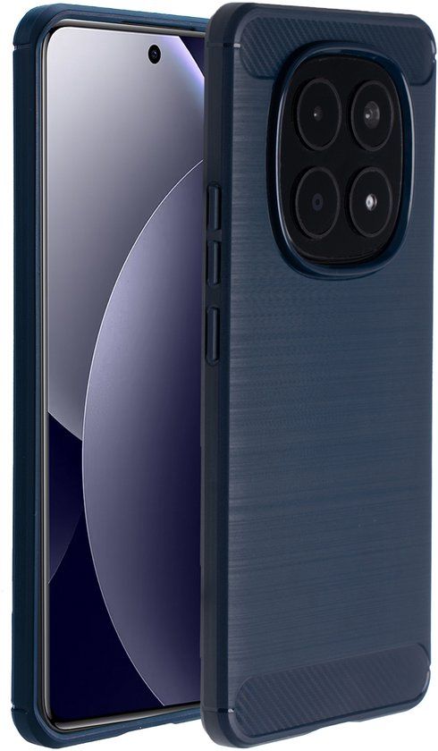 imoshion Hoesje - Geschikt voor Xiaomi Redmi Note 15 Pro (5G) - Brushed Backcover - Donkerblauw