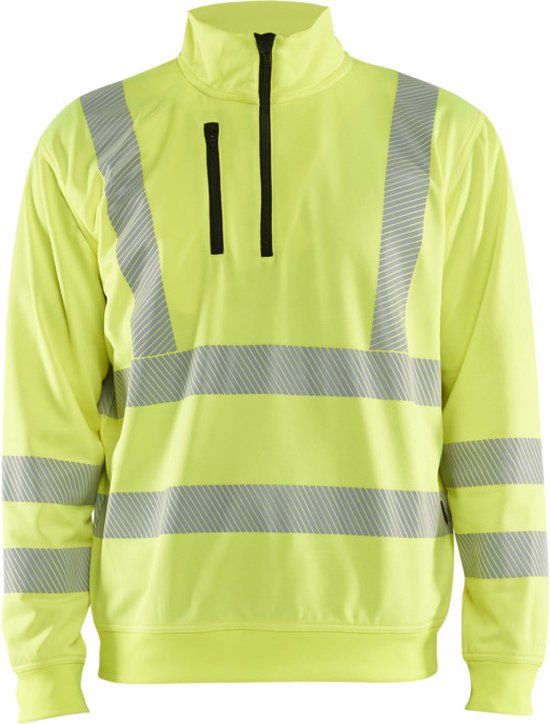 Blåkläder High Vis Sweatshirt halve rits 3564-2538 - High Vis Geel - L