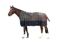 HKM Pittsburgh Karo 600D 300g Highnekdeken Marineblauw/Bruin Geruit 175