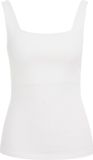 WE Fashion Dames singlet van ribstof - Wit