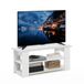 Furinno TV-standaard tot 55 inch, ontworpen hout, wit
