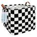 LANGYASHAN Vierkante opbergmanden waterdicht canvas kinderen wasmand kinderkamer mand voor planken geschenkmanden speelgoed organisator kamerdecoratie (vierkante racevlag)