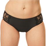 Wasbaar Nana Wasbare menstruatieslipje, zware menstruatie, superieure absorptie voor volledige bescherming, dag en nacht, zwart, hipster-snit, L