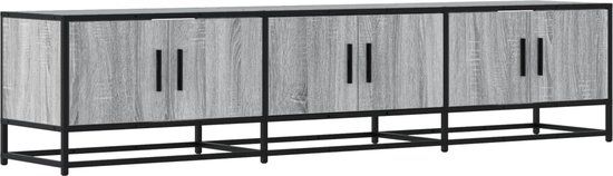 vidaXL Tv-meubel 180x35x41 cm bewerkt hout grijs sonoma eikenkleurig