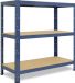 Shelfplaza HOME metalen stellingkast - 100x90x45 cm - blauw - 3 planken