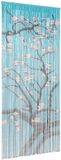 vidaXL Rideau de porte anti-insectes multicolore 90 x 200 cm bambou