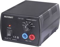 VOLTCRAFT CSP-120 Labvoeding, regelbaar gelijkspanning 3 V, 4.5 V, 6 V, 7.5 V, 9 V, 12 V 1.5 A (max.) 18 W