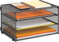 Azomor® Stijlvolle drievoudige brievenbak voor efficiënte papierorganisatie op kantoor
