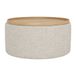 Giga Meubel Salontafel Zara - Rond Beige/Naturel - Incl. Opbergruimte - Ø80cm