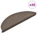 vidaXL - Trapmatten - Zelfklevend - 30 stuks - 56x17x3 cm - Beige - Halfrond