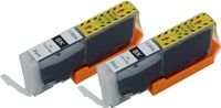 KATRIZ huismerk inkt voor Canon CLI-551BK XL with chip 15ml 2stuks - Met chip
