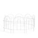 Merkloos Relaxdays Tuinhekje - 6-delige set - 45 x 40 cm - Metaal - Wit