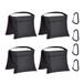 Amazon Basics Zandzakken, 4-delige set, leeg, voor fotografie, lichtstatieven, reflectoren, softboxen en fotostudio's, maximale belasting van 9 kg, zwart