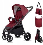 Babylux Buggy Kinderwagen ROLLE Reisbuggy met Ligfunctie, Kleur: Burgundy