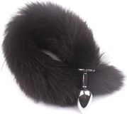Go Go Gadget Foxtail Anale Buttplug Geschikt voor Mannen en Vrouwen Vossenstaart Zwart