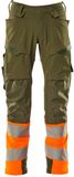 Mascot Accelerate Safe Broek met kniezakken 19179-511 - mosgroen/hi-vis oranje - C49 - 76