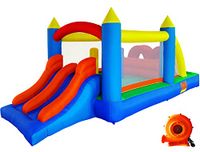 Ballsea Springkasteel met ventilator, geschikt voor 3 tot 10 jaar springkasteel voor binnen en kinderen, groot springkasteel XXL kinderverjaardag (488 x 240 x 190 cm)