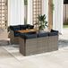 Maison Exclusive - Ensemble de meubles de jardin 6 pièces avec canapé et coussins, gris, en polyrotin