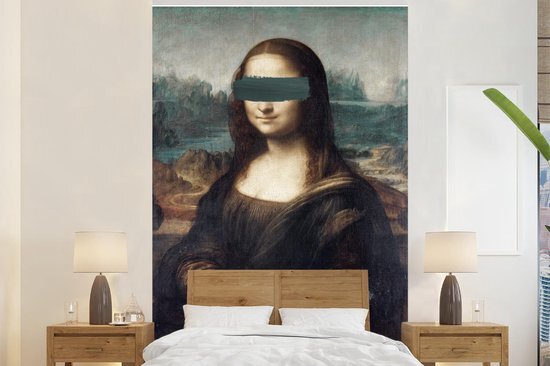 Nr1Wallpaper Behang - Fotobehang Mona Lisa - Leonardo da Vinci - Groen - Breedte 180 cm x hoogte 280 cm